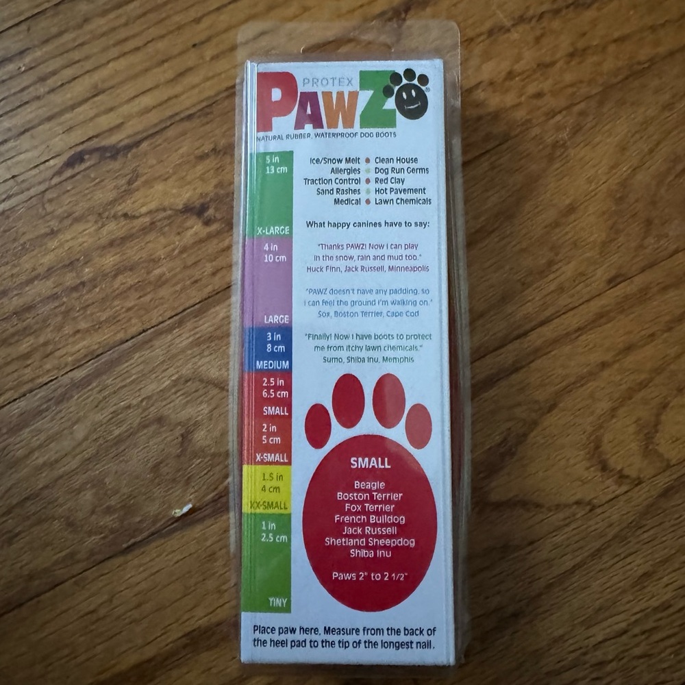 Protex PawZ Red Rubber Dog Boots NWT